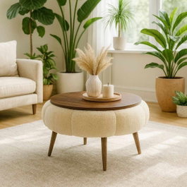 Atelier Del Sofa Papatya 60 - Cream, Walnut